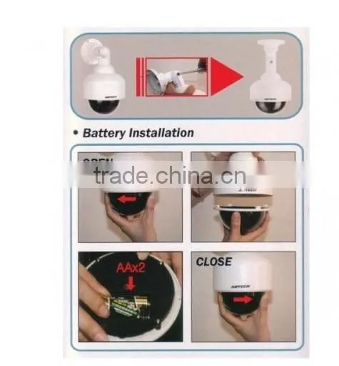 Simulated Dummy Blinking Rotate Dome CCTV Security Camera anti-theft