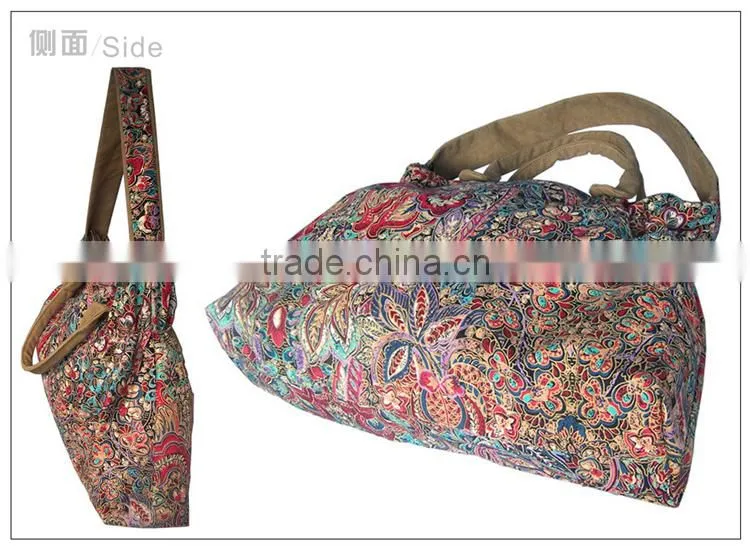 Chinese lady shoulder bag female cotton shoulder bag lady cotton shoulder bag