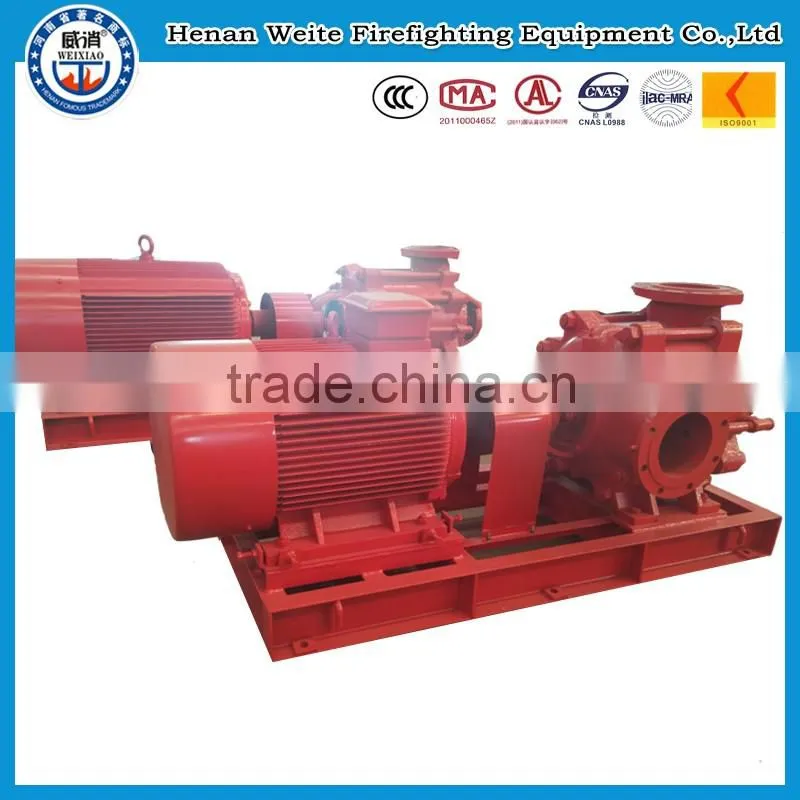 Speed 1480Kw Weite Fire Fighting Pump set used to gas station fire and rescue equipment Fire Pump