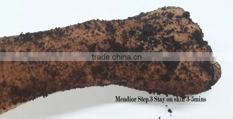 Mendior Organic Arabic coffee body scrub stretch mark eposon salt OEM body polisher scrub, SPA,custom brand,200g