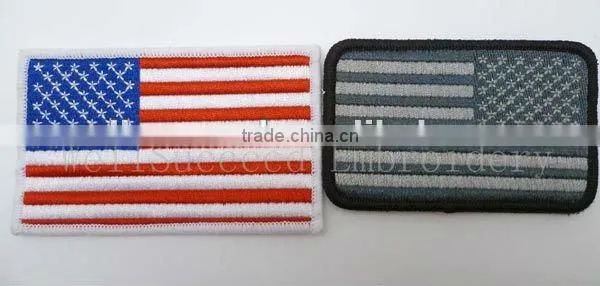 Velcro-back Embroidery US Flag Badge/patch