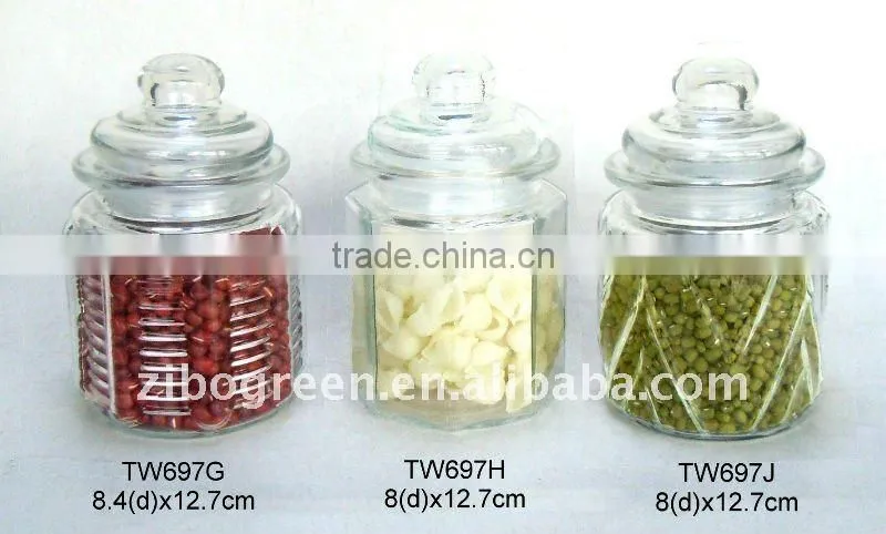 Glass jar for liquid soap with wooden box (CCP846T/6W)