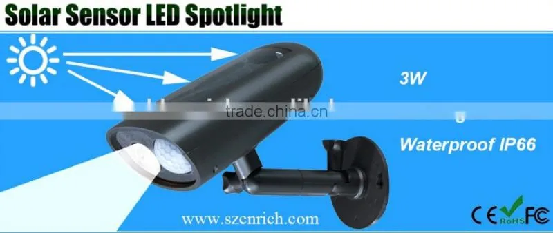 Shenzhen manufacturer motion sensor led spotlight with lithium battery