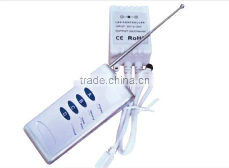 DC12V~24V 6-key plastic shell RF wireless film remote controller/Dimmer for led strip light