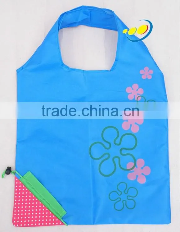 Colorful foldable nylon shopping bag strawberry bag