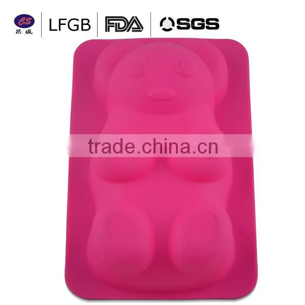 2014 fashionable and customized professional teddy bear shape silicone cake mould