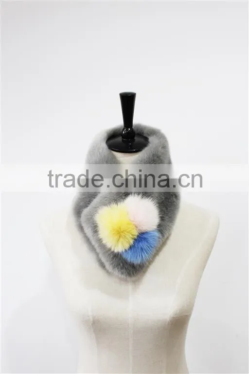 2015 New design fashion fake fur scarf/winter warm women warm fake fur scarf/Fake Fur shawl