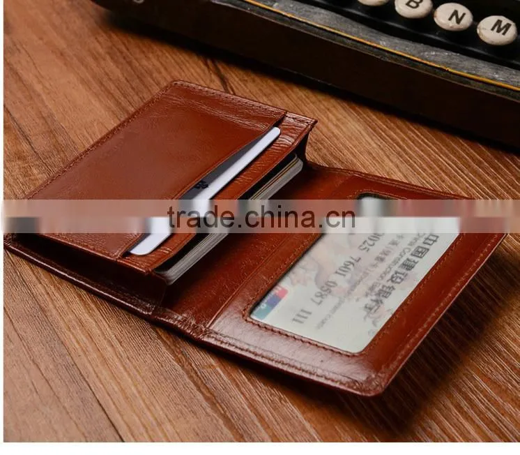 2015 Cheap promotional card holder soft leather business card holder