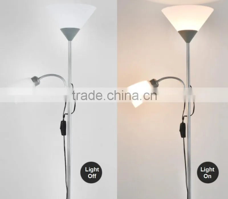 Double lamp E27 E14 base modern led floor lamp