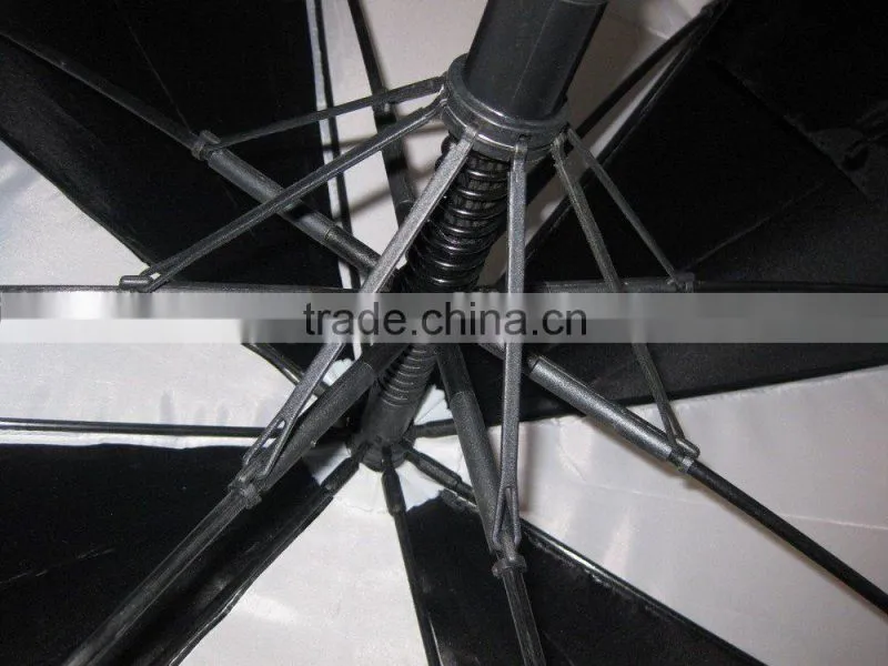 High Quality Two layers Windproof auto open fiberglass promotional umbrella golf umbrella