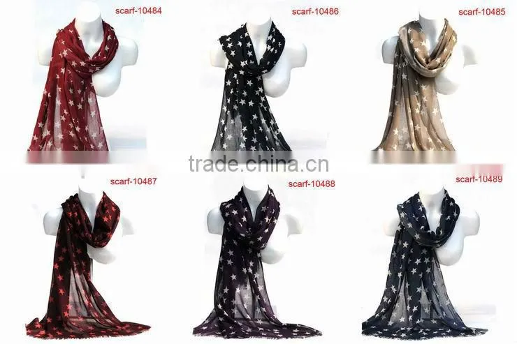 wide solid color cotton scarf