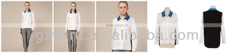 The fair maiden temperament delicate lotus leaf hem simple blouse