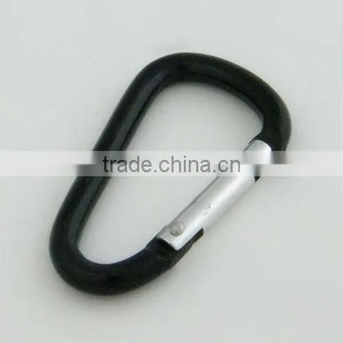 Aluminum carabiner spring snap hook D type