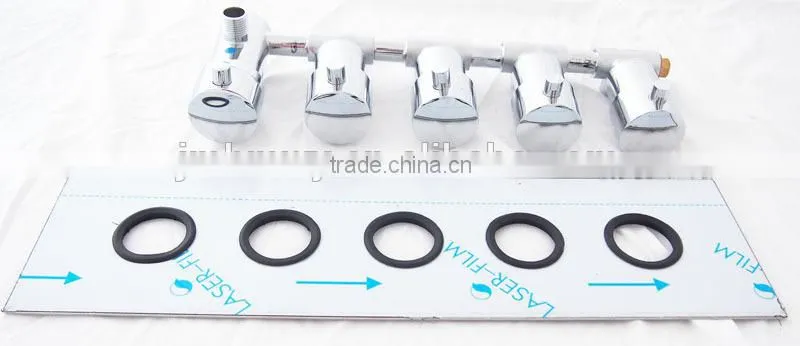 Hotel use in-wall thermostatic shower diverter valve with 4 outlet