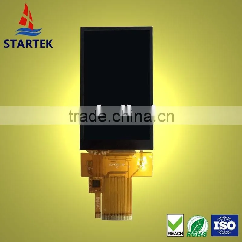 4.3 inch 480*800, ILI9806E high brightness, full viewing angle IPS LCD with build-in capacitive touch panel