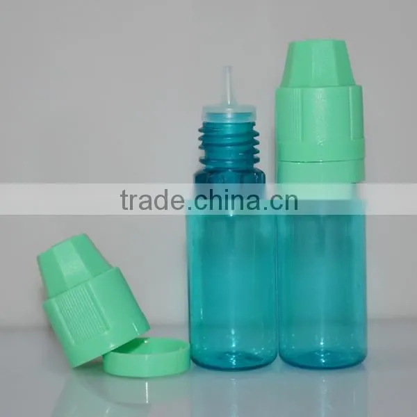 10ml pet bottle tamper childproof cap /10ml pet bottle light blue/ 10ml essential oil packaging