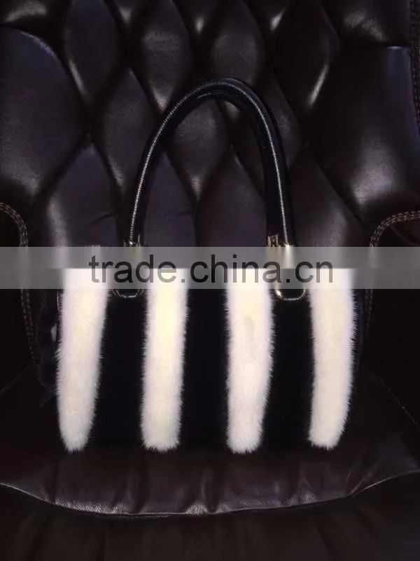 Wholesale price lady mink fur hand bag, fashion lady bag, ladies shoulder bags