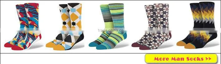 Oem Custom Design Classical Argyle Thick Combed Cotton Men Dress Socks