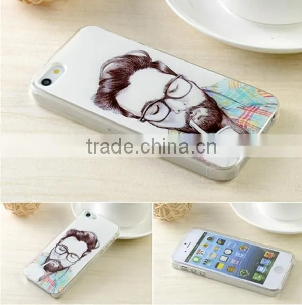 Color drawing print soft TPU case for iphone 5s case