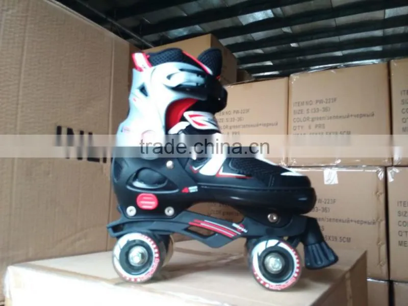SENHAI/ACTION 2016 Professional Adjustable Roller Skates Plasstic Frame Roller Wheel Blade Skates 4 Wheels Skate Men Shoes