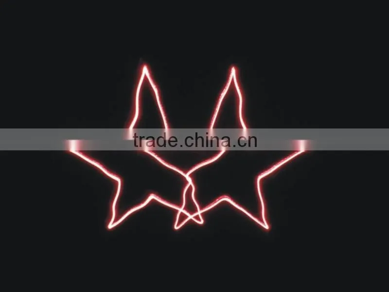 single red 200mW laser light with double holes by step motor