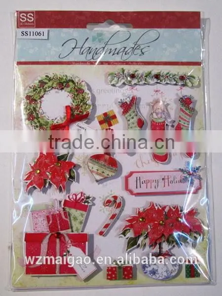 Stickers with 3D effect special for Christmas