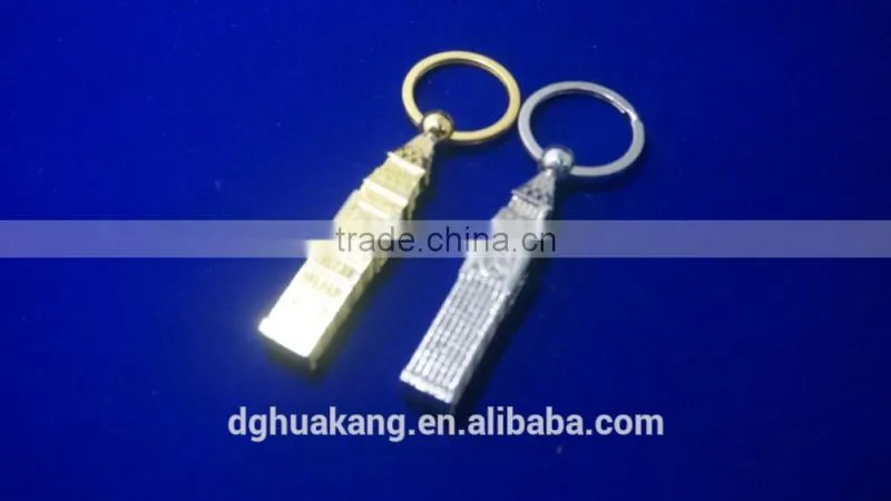Big ben building charm souvenir British style Super light movable keychain keyring