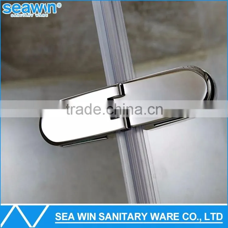 hot sales stainless steel hardware free standing frameless shower enclosure for bathroom
