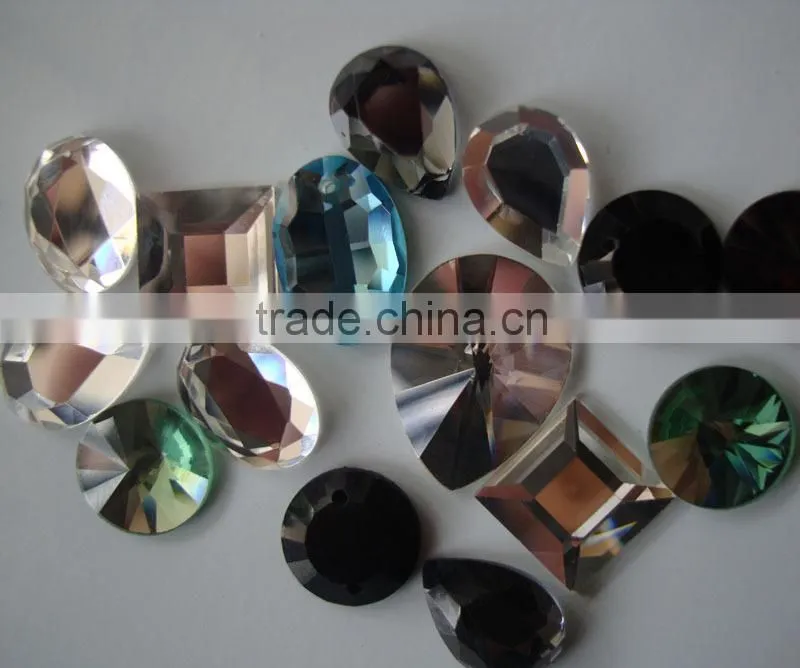 Flat back Highest quality sew-on crystal beads number 1021# Round shape Crystal color wonderful outlook