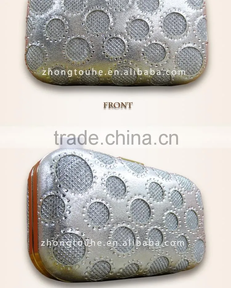 ladies high quality metal skeleton design cosmetic bag