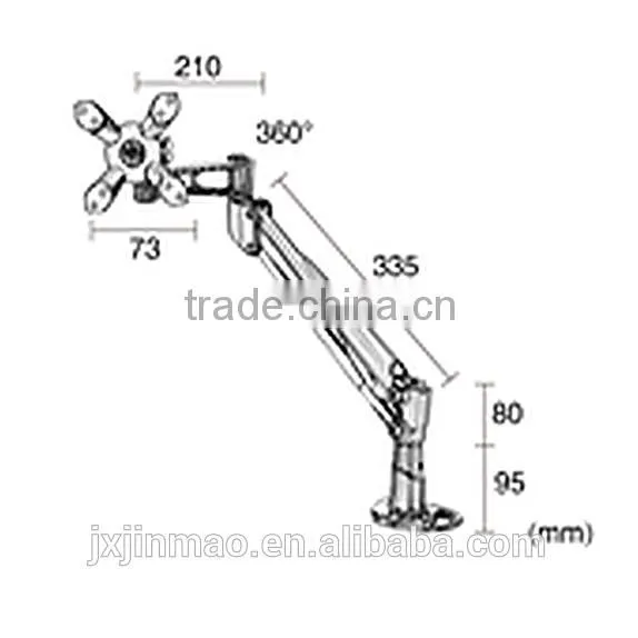 Metal Standard Storage Aluminum Lcd Swivel Tilt Monitor Stand