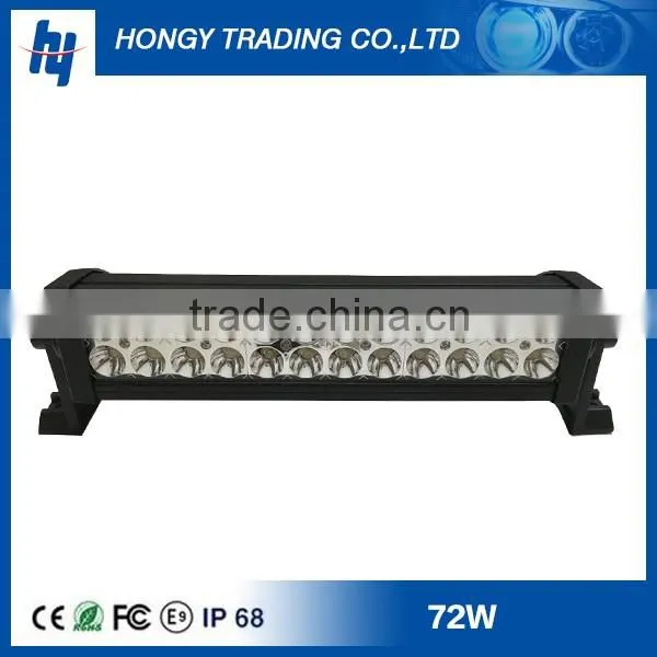 72w lens led light bar 4d bar lights , 13.5inch lens led light bar dual row for automotive lamps