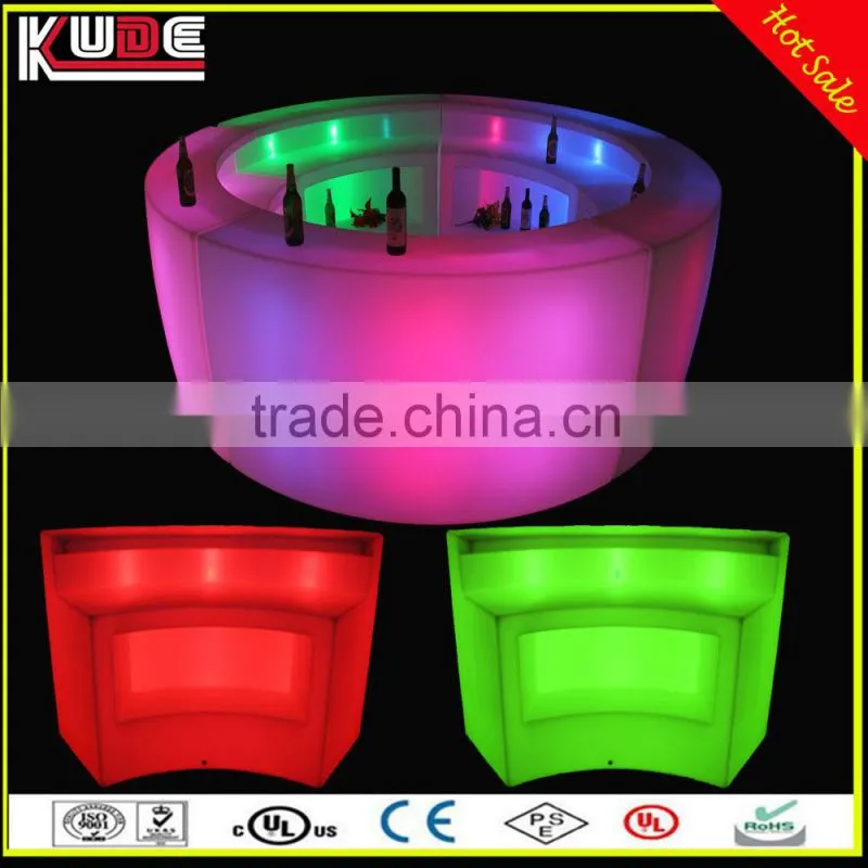 New arrival LED lighted curved bar counter for party