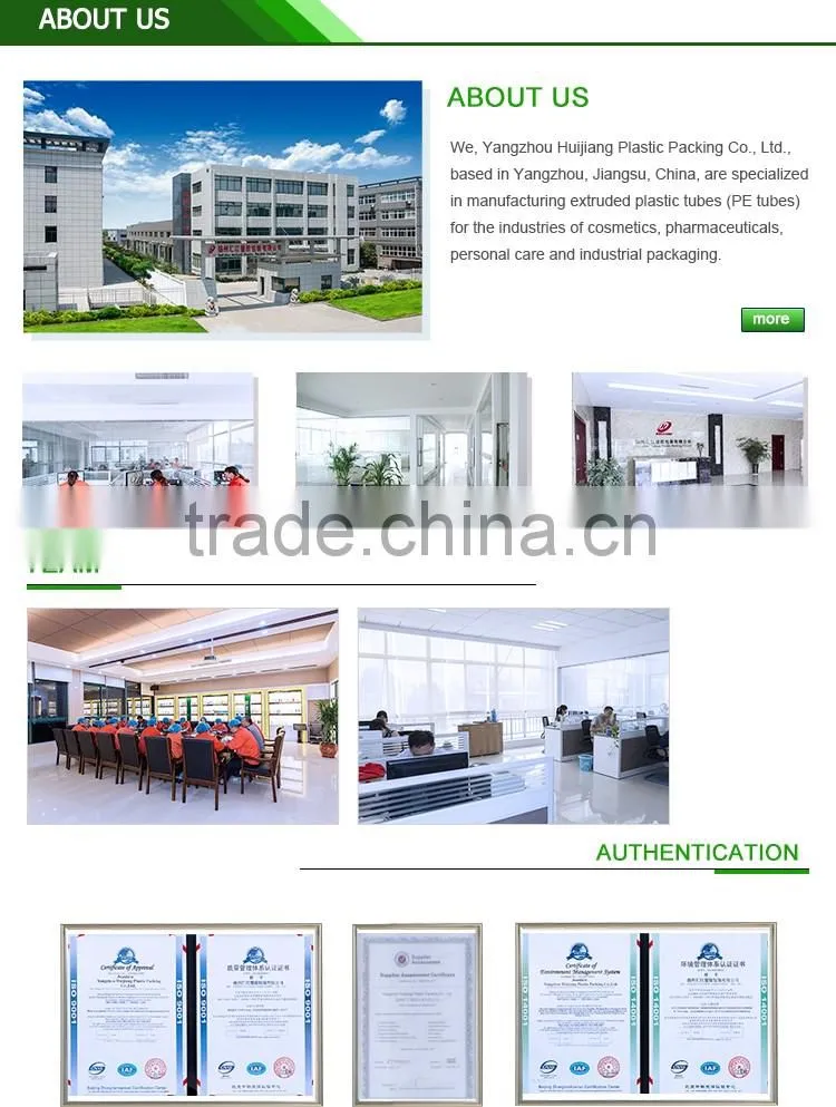 hot empty clear various cosmetic plastic tube wholesale