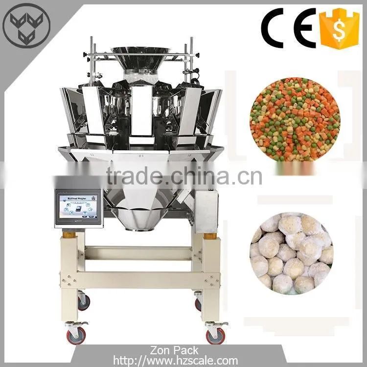 10-500g Frozen Food 10 Heads Multihead Weigher Chicken Wing Weighing Scale