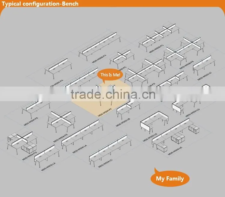 2016 the most popular high-end office furniture mfc table