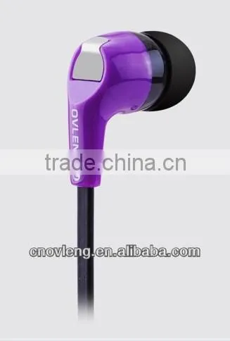 Plastic in-ear earphone with paper package in shenzhen