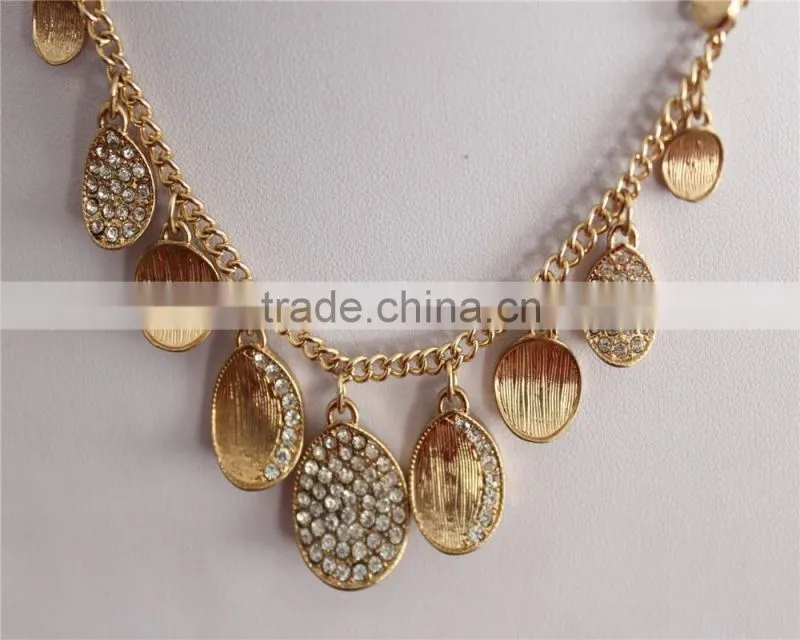Wholesale gold plated metal charms necklace fashion jewerly N669
