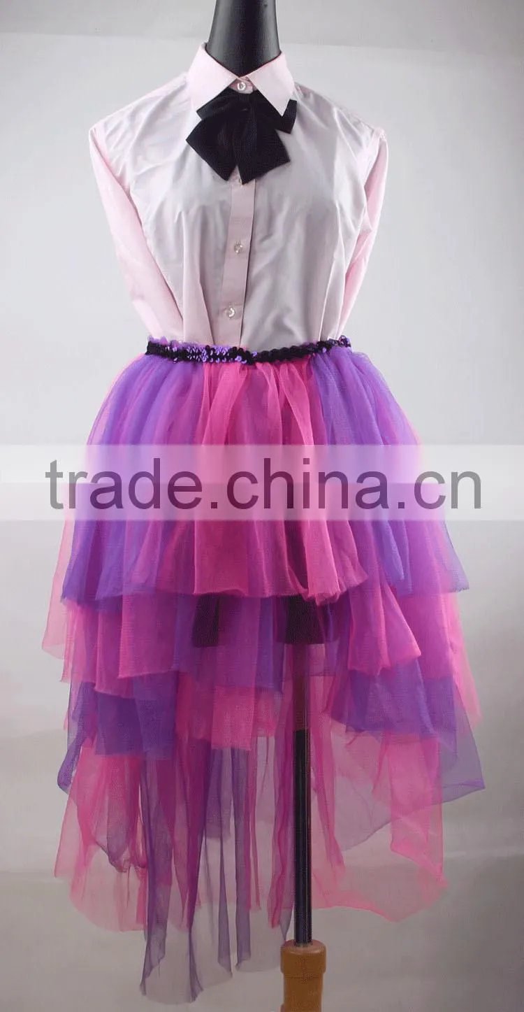 Colorful Tutu Skirt Front Short Back Long Pettiskirt For Women