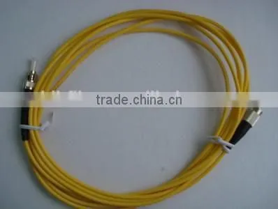 Singlemode PVC Optical Fiber Patch Cable , FC-ST SM 9 / 125 Fiber Optic Jumper Cables