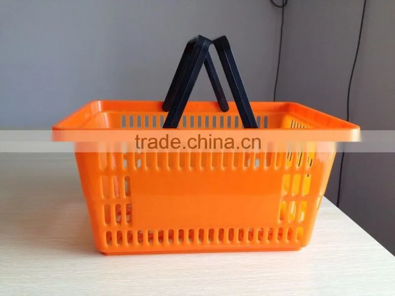 Supermarket Square Style Shopping Baskets RH-BPH21-1 For Supermarket Shopping Basket With Double Handles