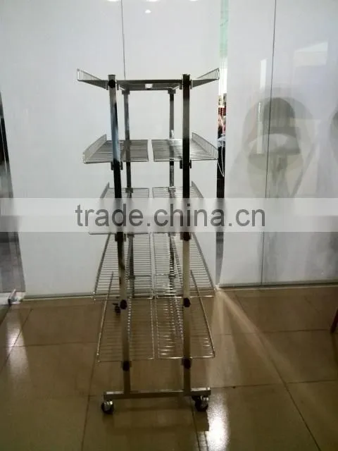 Modern style chrome plated high heel shoes display rack