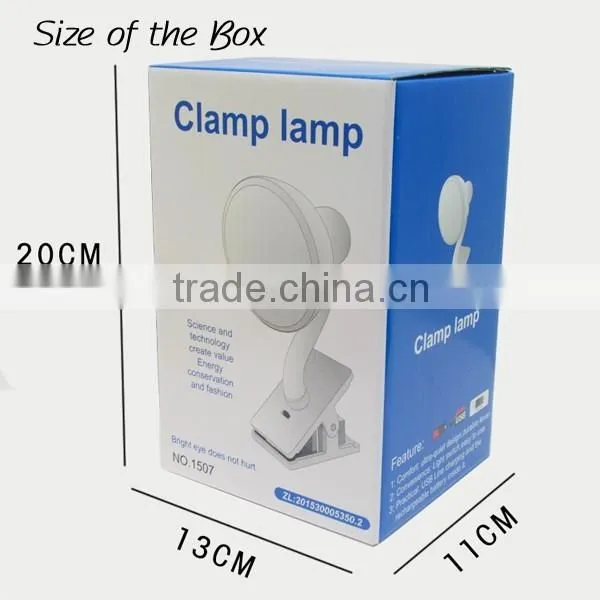Eye protection Flexible clip LED table Lamp with Fashion sense energy saving Clamp Light Learning desk lamp