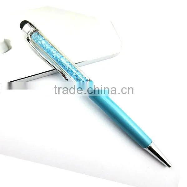 crystal stylus pen,rubber tip stylus pen,wholesale for promotional pen