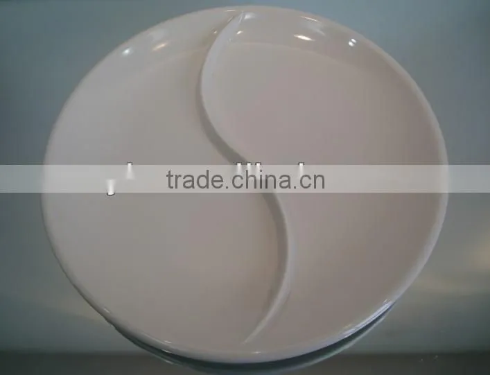 Eight Diagrams shaped sectional melamine dinner plate