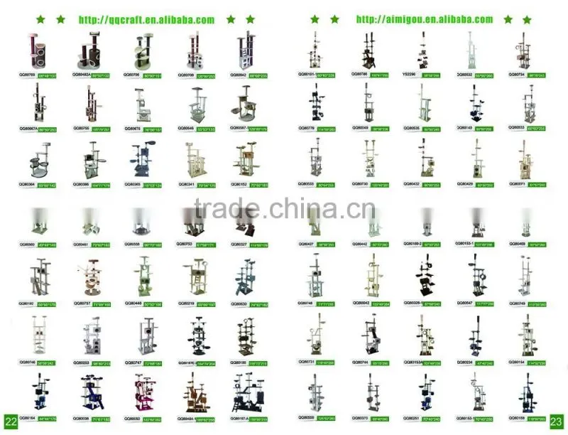 Paw Print Bungalow Cat Furniture Condo House Scratcher Multi Level Cat Activity Tree