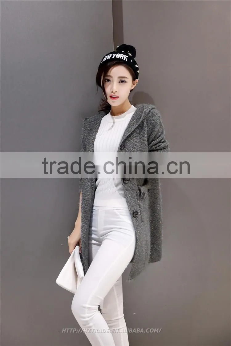 Round Neck All-Size Gray Wool Sweater Patterns