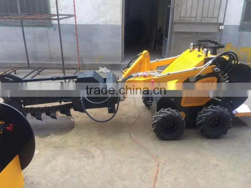 mini skid steer loader/mini attachment trencher/mini skid loader trencher