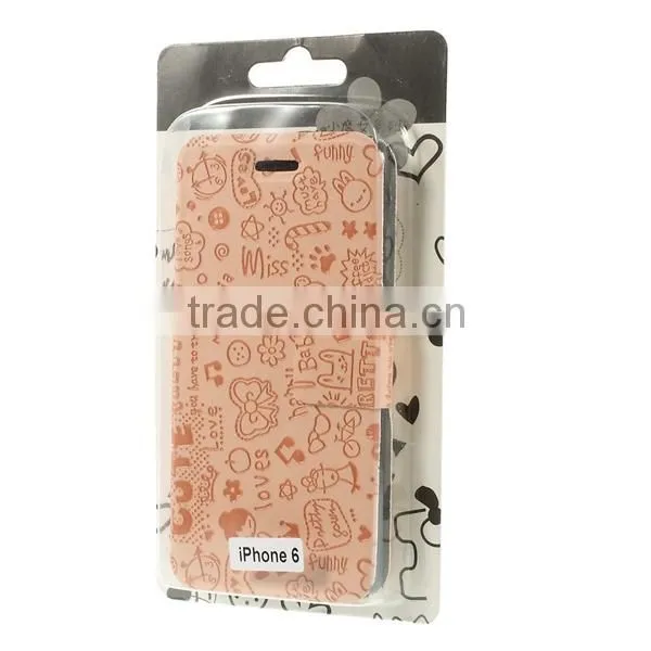Popular Artificial Leather Case for Apple 6 , Fashion Wallet Case for iPhone 6