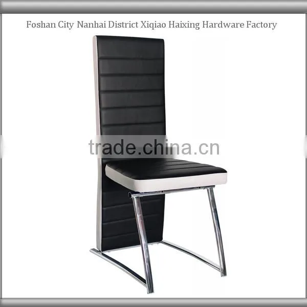 black leather dining chair